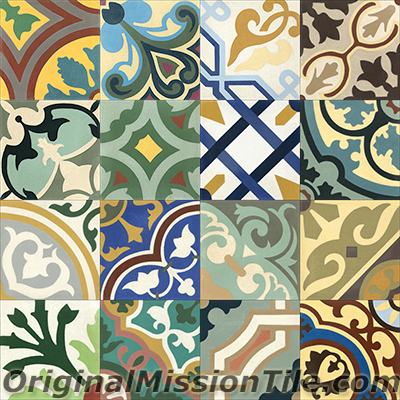 Random Cement Tile Patchwork In Stock Original Mission