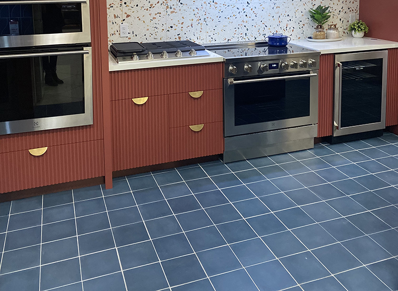 S-108 NAVY 8X8 CEMENT TILES FOR KITCHEN