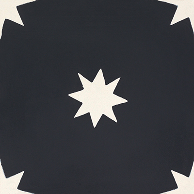 Estrellas Black 01 - Cement Tiles in Stock by Original Mission Tile