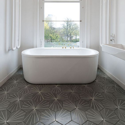 Hex Bakery N. Grey 02 - Cement Tiles in Stock by Original Mission Tile