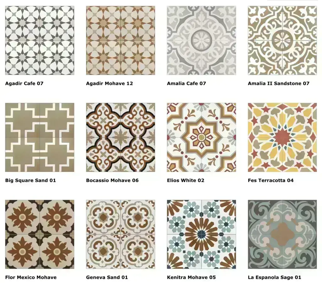 Moroccan tile patterns
