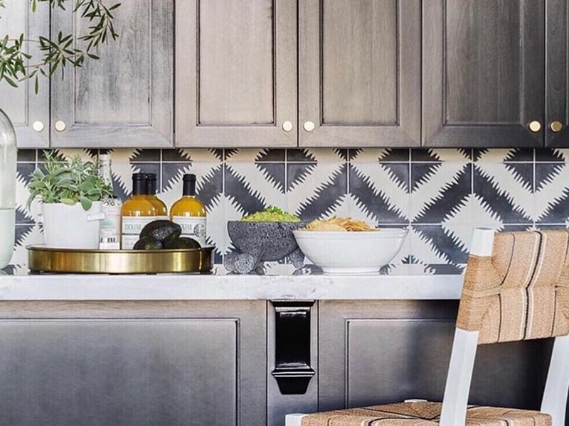Secrets Black 01 cement tile kitchen