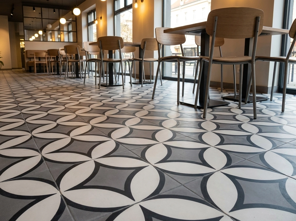 Circle II Oxford 02 cement tile restaurant