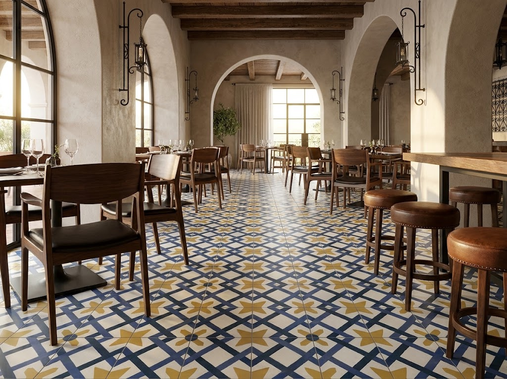 Cordoba Weathley 01 cement tile restaurant