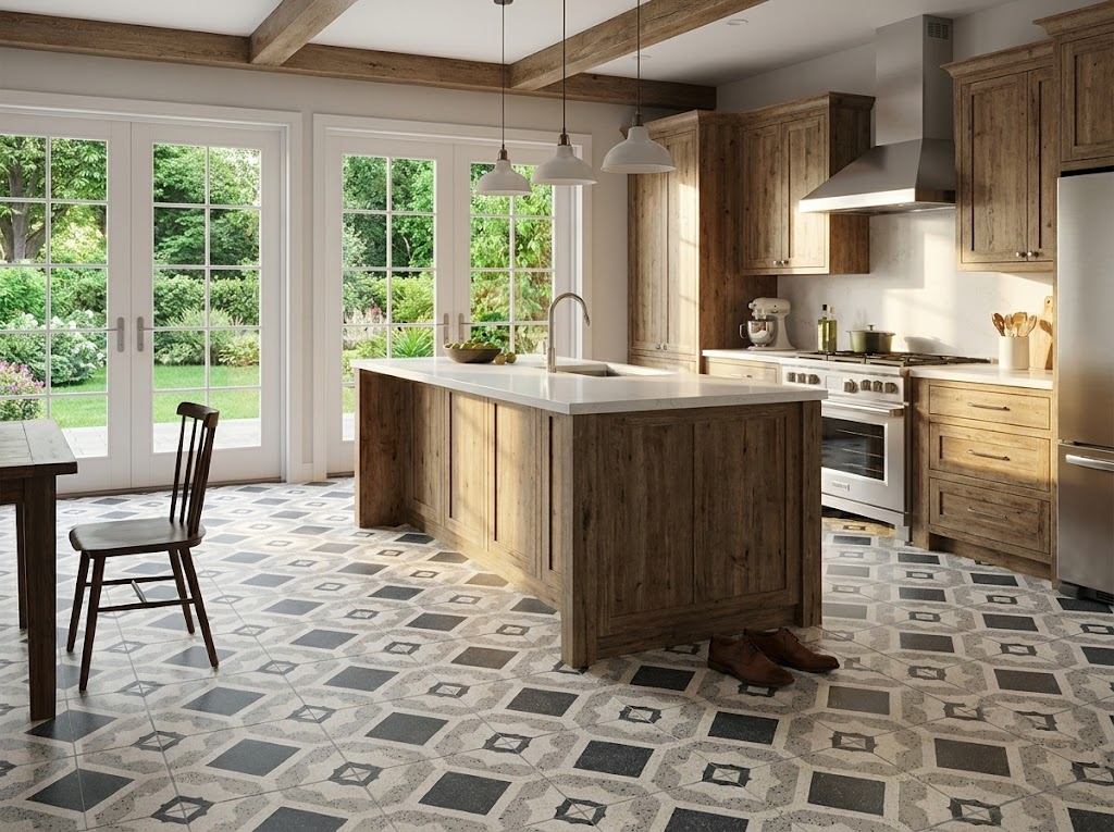 AURORA cement tile kitchen