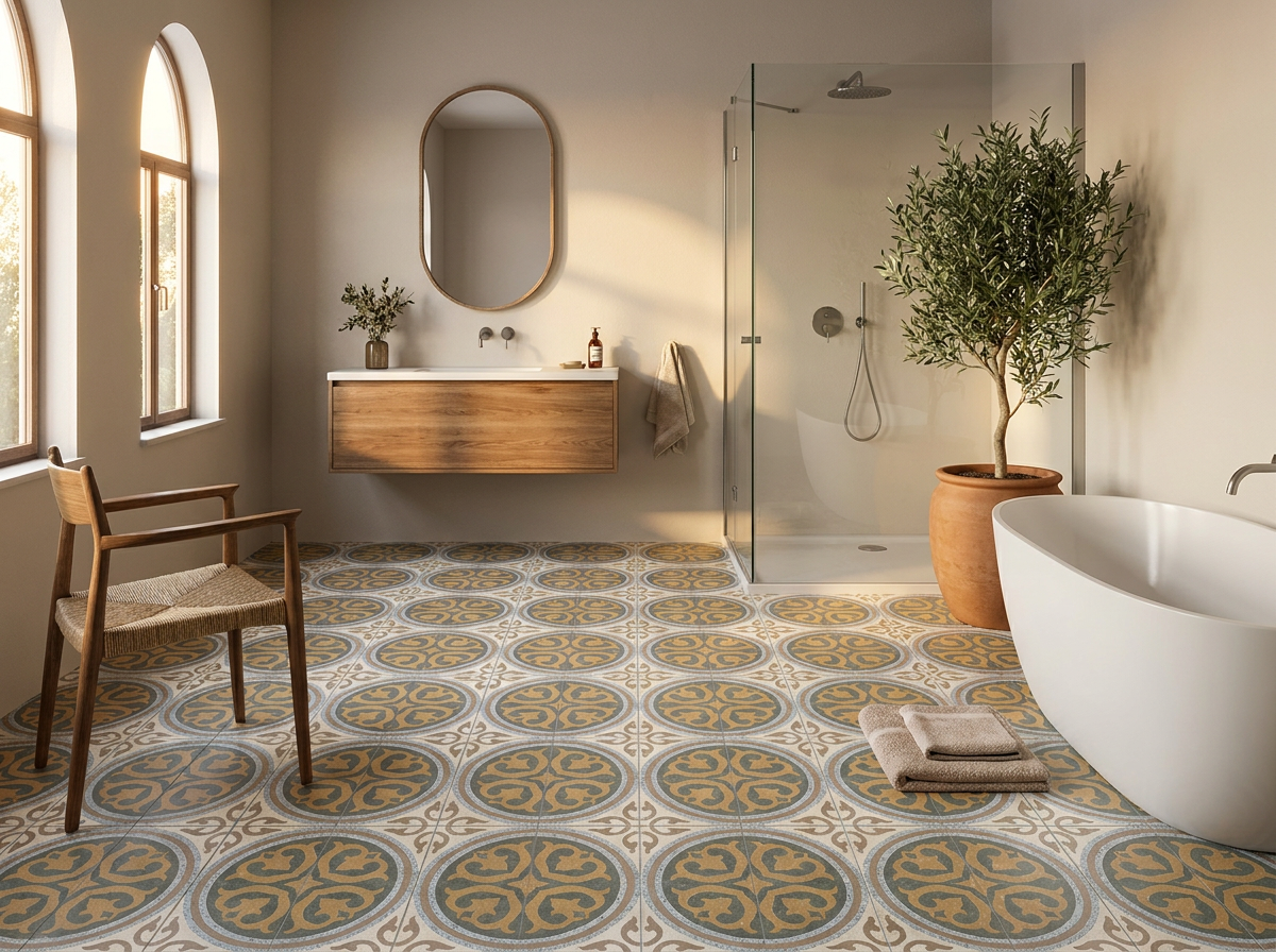 SANTA MARIA cement tile bathroom