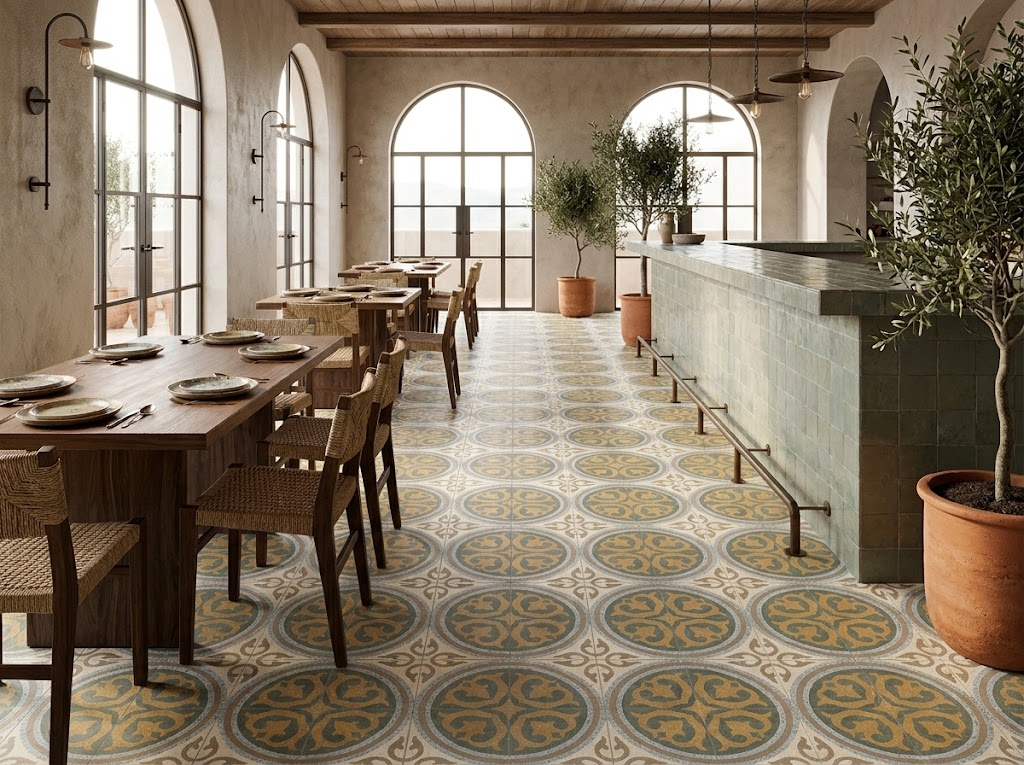 SANTA MARIA cement tile restaurant
