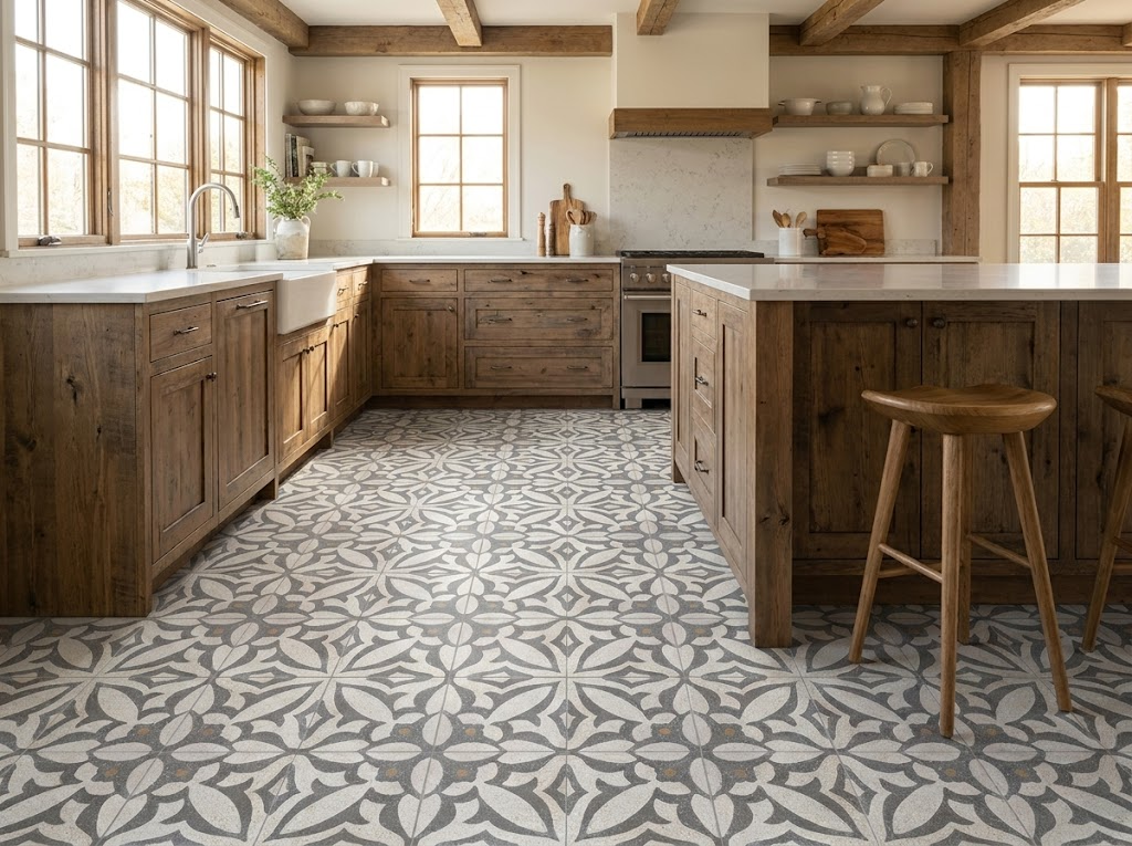 ZEBRA cement tile kitchen
