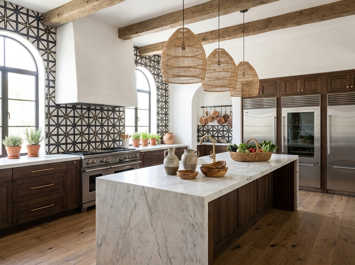 Brass Traverser 01 cement tile kitchen