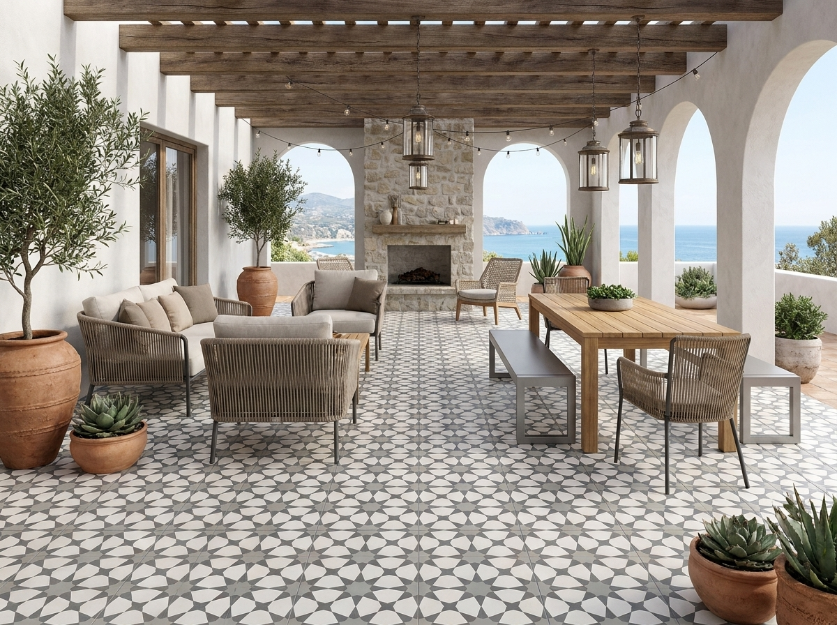 Agadir Gris 01 cement tile terrace