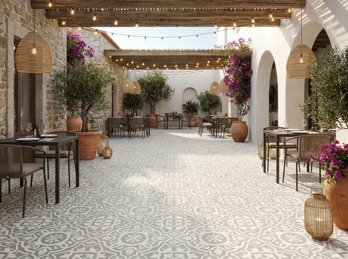 Amalia II Gris 01 cement tile terrace