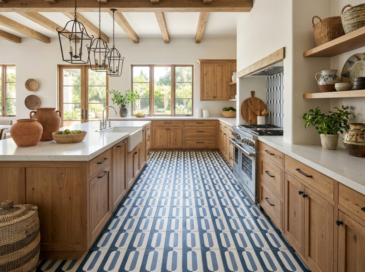 Conrad Navy 03 cement tile kitchen