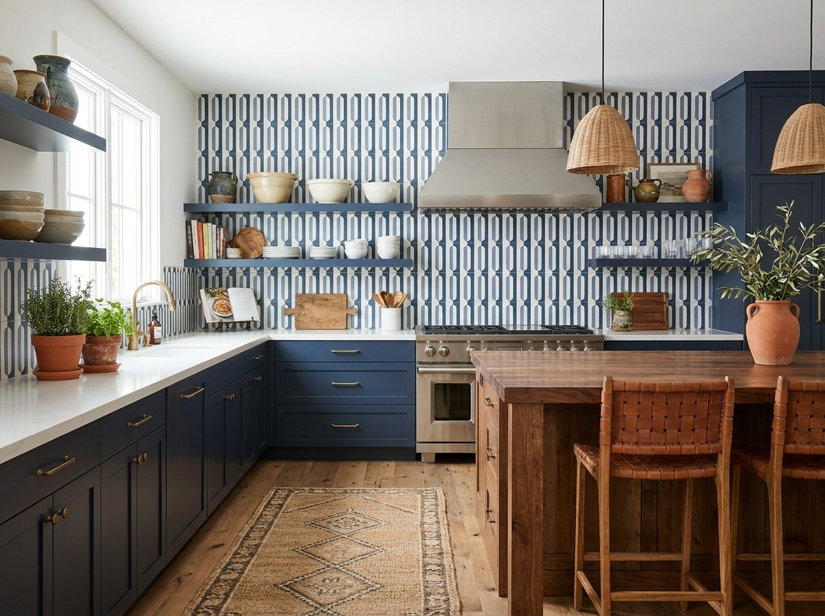Conrad Navy 03 cement tile kitchen