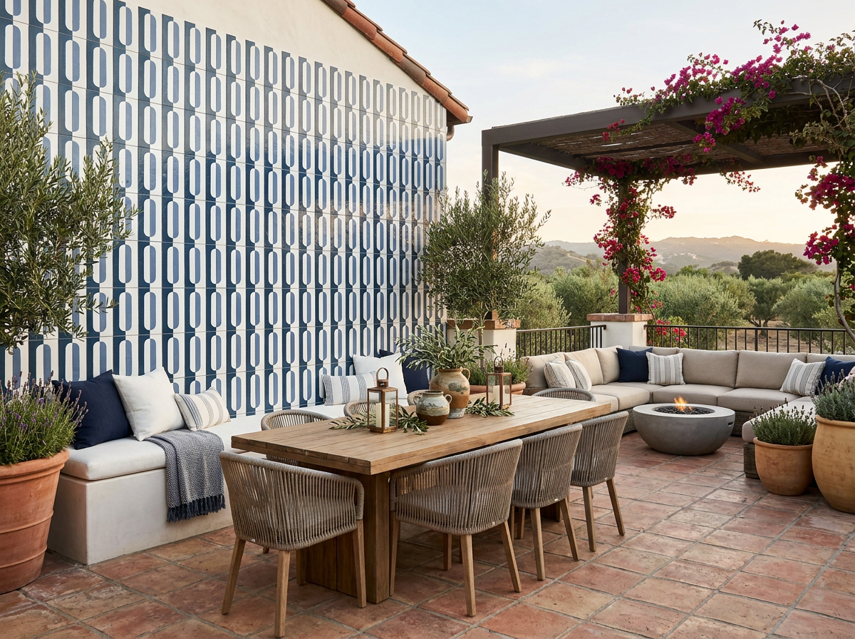Conrad Navy 03 cement tile terrace