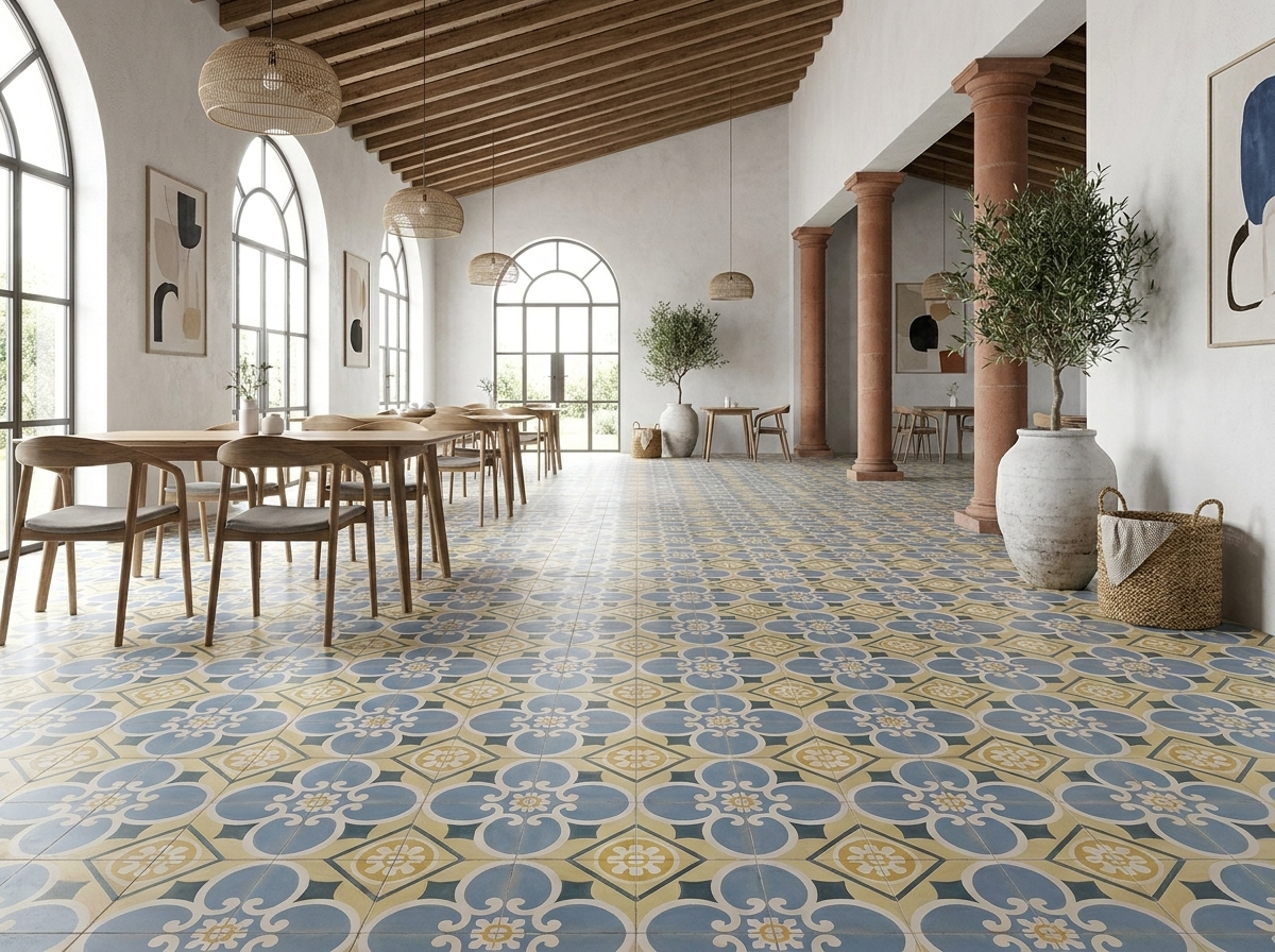 Cox Crema 08 cement tile restaurant