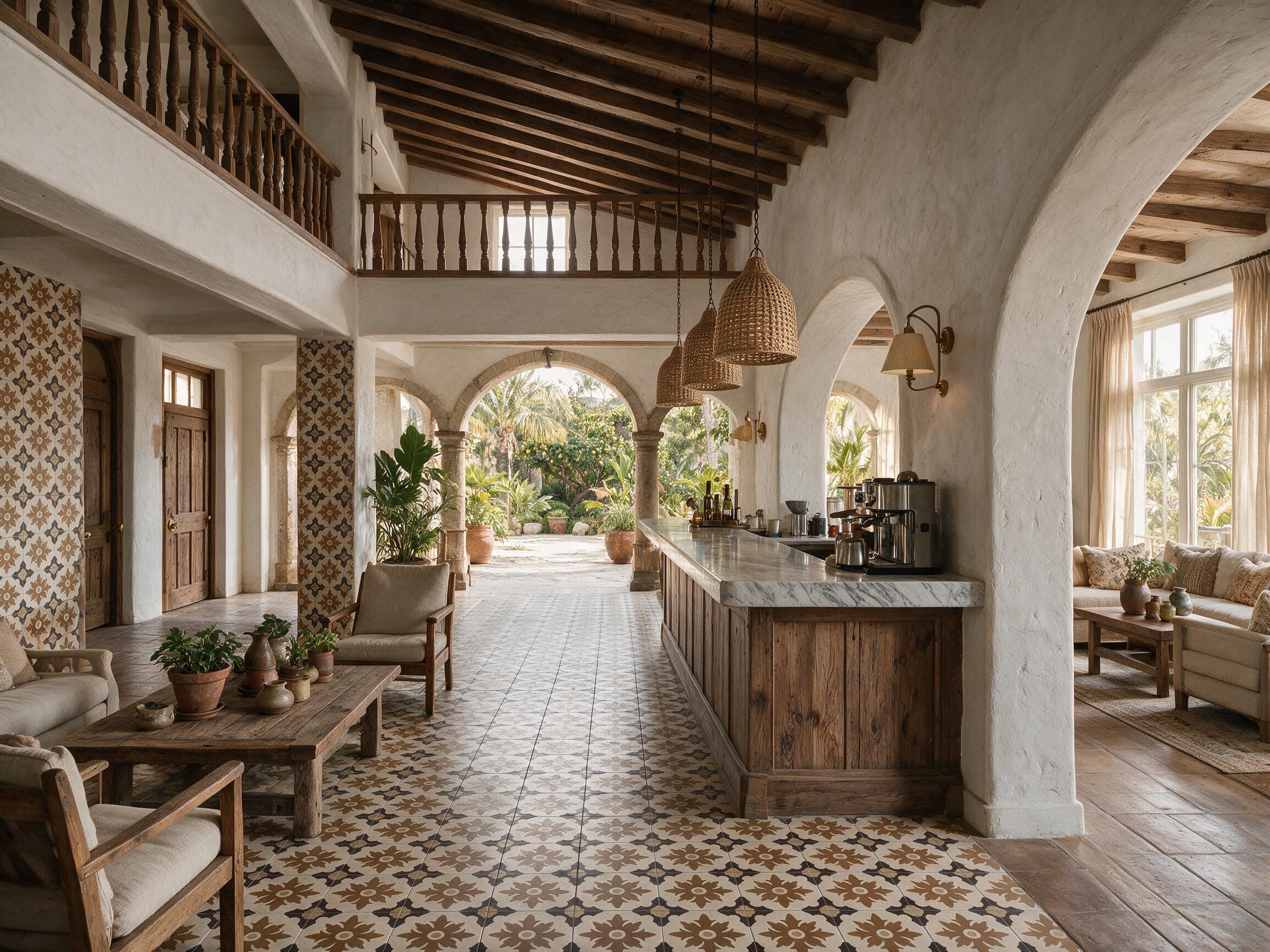 Flor Mexico Mohave cement tile terrace