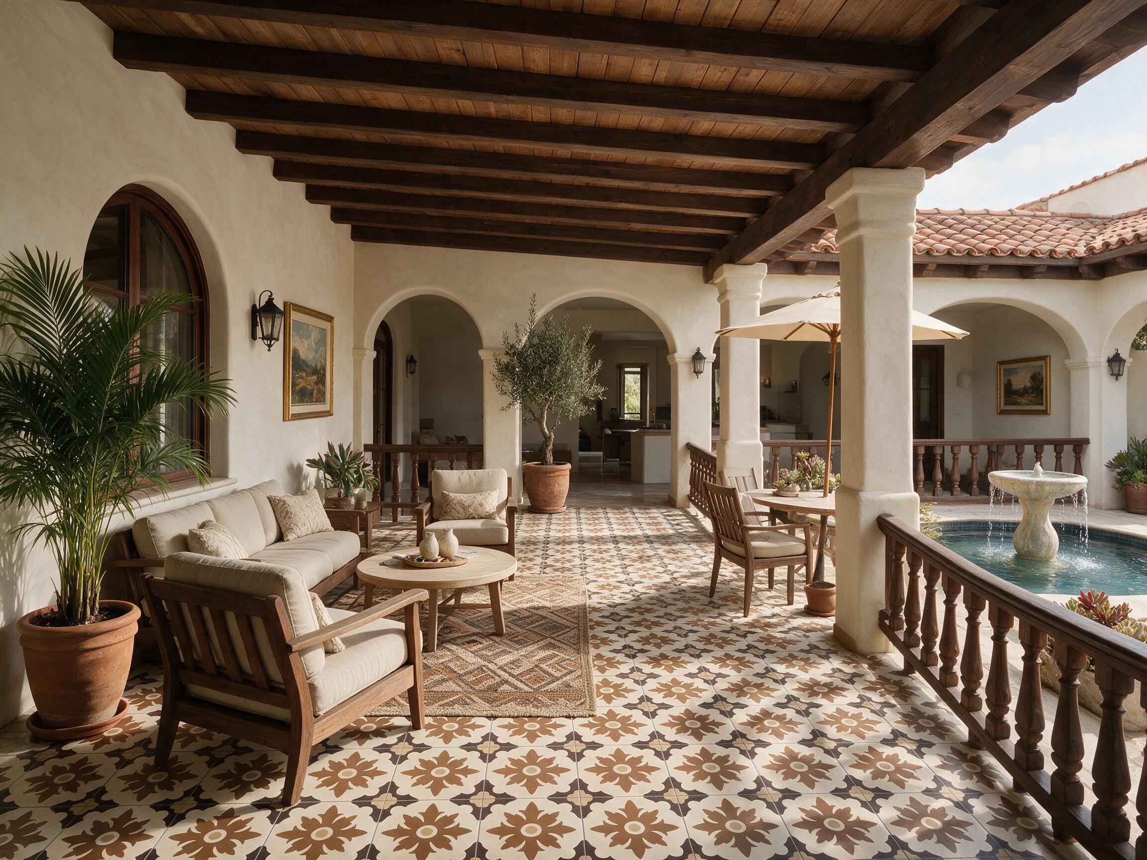 Flor Mexico Mohave cement tile terrace